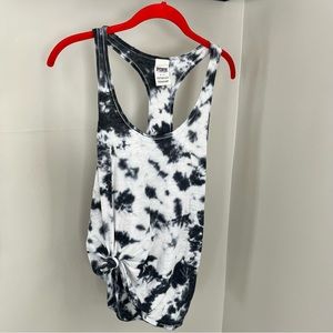 Victoria’s Secret PINK tie dye razorback loose fit tie front tank top